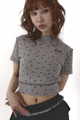 overlock dot knit_grey