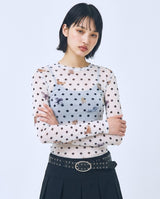 ドット シースルー アニマル Tシャツ