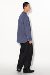 Classic striped long-sleeved shirt with replaceable photos.