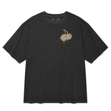 MELTING CHERRY PIGMENT WASHING T-SHIRT - CHARCOAL