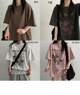 ローズショートスリーブドtシャツ