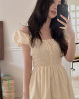 Wayne Shirring Long Dress