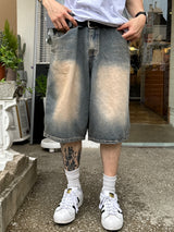ダイイングウォッシングデニムハーフパンツ