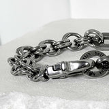 ss-A Rボックス x ダブルチェーンブレスレット_シルバー