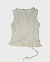 RUFFLE SLEEVELESS (IVORY)
