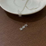 [925silver] フラワードロップピアス