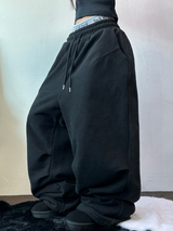 アンバランスドカーゴヒップパッチロングパンツ🤍🩶🖤3カラー