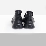 Plum Lace-up Strap Platform Sneakers