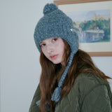 Folded Bell Earflap Beanie (Gray)