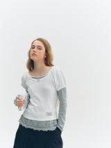 Double Frill T-shirt (Grey)