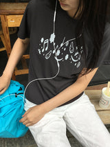26SS★ [BAONHAUS] Podenne Printed Crop Short Sleeve Tee