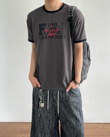 League Printed Ringer Short Sleeve Tee