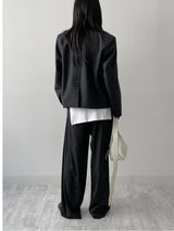 Back-button Single Loose-fit Short Jacket