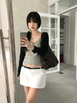Vine Low-rise Mini Skirt (4 colors)