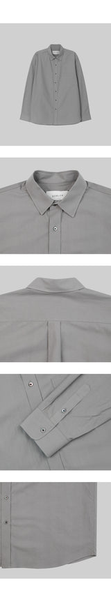 Basic cotton shirt [gray]