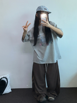 2サイズ🩶 ソフティサイドピンタックワイドロングパンツ🩶🧇🖤🤍5カラー