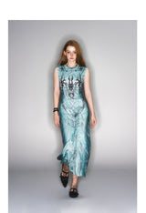 Spring/Summer 2025 New Blue and Black Printed Dresses