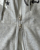 Lace Club Two-way zipper hoodie