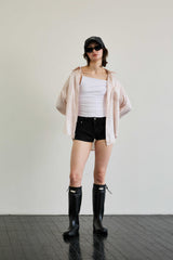 LUMINOUS OVERSIZED SHIRT / ROSE PINK
