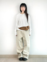 Front Slit Cotton Pants