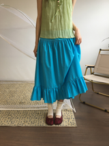 Liang button frill long skirt (4color)