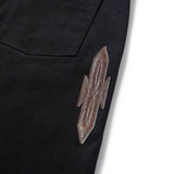 Western boots cut work pants / Black
