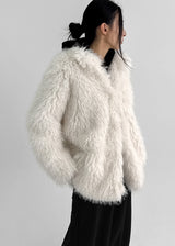 [MADE] Raya High Neck Fur Jacket