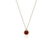 26SS★ [Premium Plating] Pennysense AB(P) Coin Necklace Black Agate
