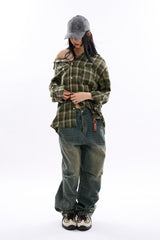 Bassett vintage over check shirt