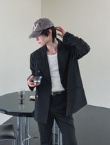 Lips Stripe Double Blazer