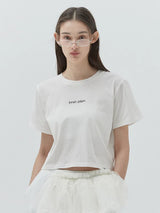 KIRSH PLAIN WORDING POINT T-SHIRT - WHITE