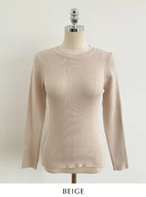 Reble Round Ribbed Long Sleeve Knit