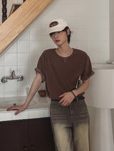 フィリップUネックニットショートスリーブTシャツ