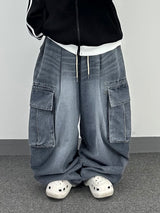 aqua wash big balloon denim