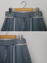 カーゴバミューダデニムパンツ　ストラップセット