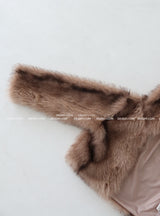 Like Hood Zip-Up Fur Jacket