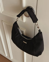 Coated nylon hobo bag