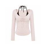 Eira Halter Layered Shirring T-shirt