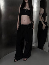 low-rise ring pants (2color)
