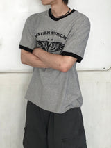 ラペルウエスタンリンガー半袖Tシャツ 3C