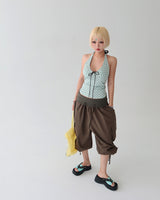 Rollup Cargo Bermuda Harem Capri Pants