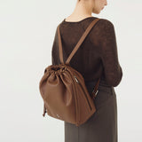 Sele Drawstring Backpack Medium Brown