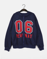 Unon 06 Lettering Oversized Fit Hooded Zip-Up