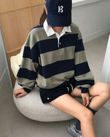 [MADE] クミ, ボーダーカラートレーナー