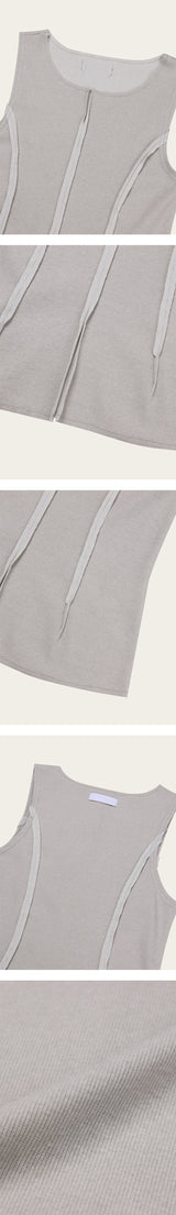 [S/S] Pigment cutting sleeveless top(3color)