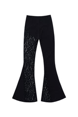 レースブーツカットパンツ #ブラック