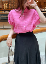 Arom Wrinkle Banding Flare Skirt