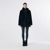 Hairy chain fur jacket 001