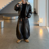 Sker leather aviator mustang jumper