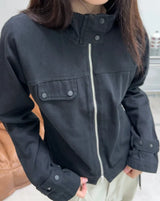 Deen high-neck cropped jacket